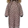 MINYMO Thermo Schneeanzug Blümchen Braun Mit Doppelzipper -Baby Produkte Geschäft minymo skianzug blumchen braun 1280x1280