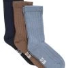 Minymo Funktionssocken Navy/braun 3er Pack Socken Mit Wolle Und Viskose