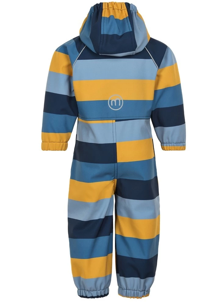 Minymo Softshellanzug Blau/gelb Blockstreifen 4 Minymo Softshellanzug Blau/gelb Blockstreifen – Bild 2
