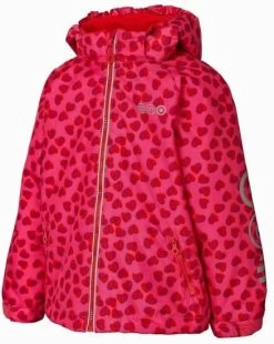 MINYMO Winterjacke Outdoorjacke Atmungsaktiv Herzchen Pink Hibiscus Td33