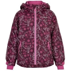 MINYMO Mädchen Winterjacke OXFORD Grape Flowers