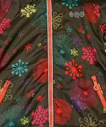 MINYMO Now07 Coffeebean Schneeflocken Skijacke Winterjacke 4 MINYMO Now07 Coffeebean Schneeflocken Skijacke Winterjacke – Bild 2