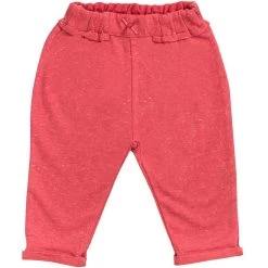 Baby Jogginghose Hellrot Melange Bio-Baumwolle