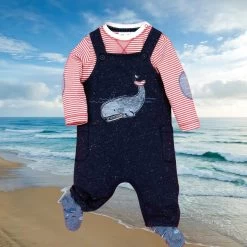Baby Latzhose Sweathose WAL Jeansblau Melange Bio-Baumwolle -Baby Produkte Geschäft people wear shirt langarm patches latzhose meer 1280x1280
