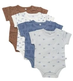 Pippi Bodys 4er Pack Traktor + Hubschrauber Kurzarm