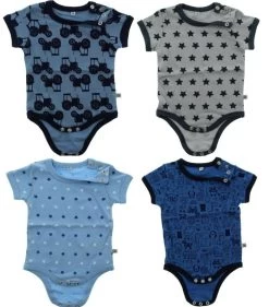 Pippi Kurzarm Body Traktor & Sterne Blau 4er Pack Baumwolle -Baby Produkte Geschäft pippi bodys traktor sternchen 1280x1280