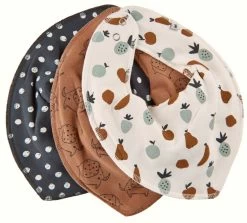 Pippi 3er Set Halstücher Elefanten + Obst