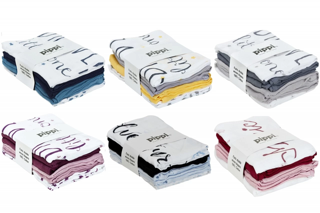 Pippi Mulltücher 6er Pack Stoffwindeln Spucktücher 3 Pippi Mulltücher 6er Pack Stoffwindeln Spucktücher