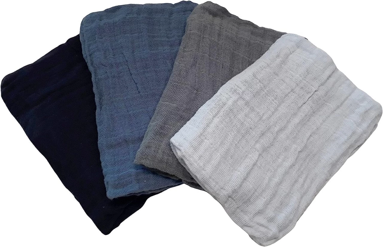 Pippi Babywear Mulltücher Blue Wave 4er Pack Organic Spucktücher 4 Pippi Babywear Mulltücher Blue Wave 4er Pack Organic Spucktücher – Bild 2