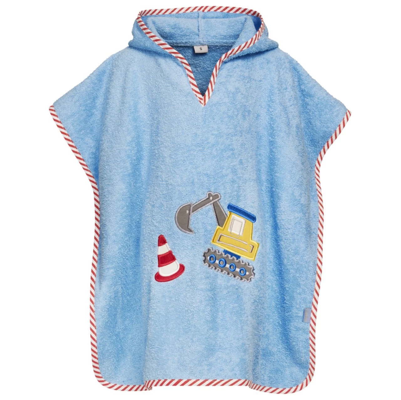 Playshoes Kinder Badeponcho Hellblau Bagger Kapuzen Badeumhang Ökotex100 3 Playshoes Kinder Badeponcho Hellblau Bagger Kapuzen Badeumhang Ökotex100