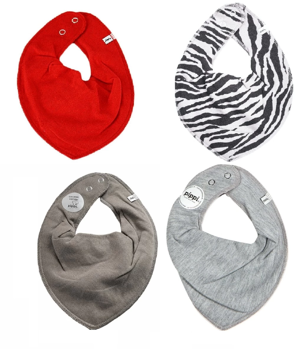 Pippi Halstücher 4er Pack Zebra Mix 3 Pippi Halstücher 4er Pack Zebra Mix