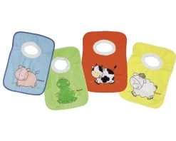 Playshoes 4er Pack Frottee Schlupflätzchen Comic Tiere