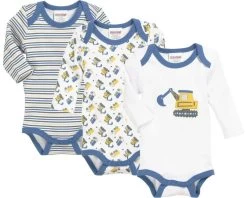 Schnizler Langarmbody 3er Pack Bagger + Streifen