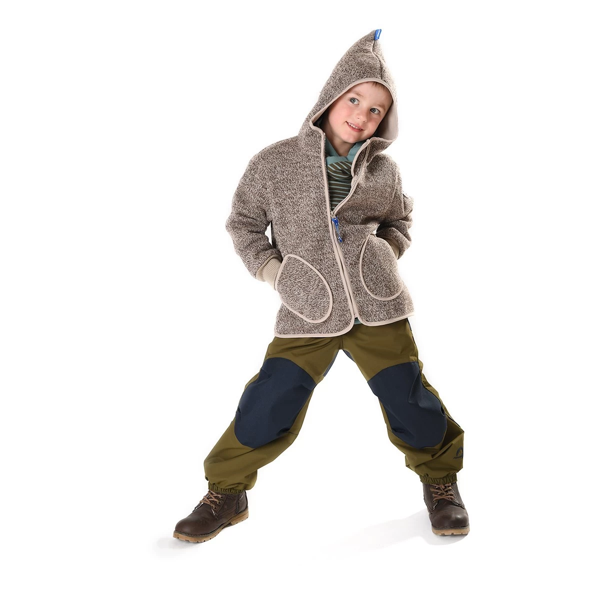 Finkid Tonttu Wind Pebble Strick Softshelljacke 5 Finkid Tonttu Wind Pebble Strick Softshelljacke – Bild 3