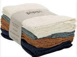 Pippi Babywear Mulltücher 8er Pack Organic Biobaumwolle